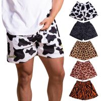 HOT★Quick Dry Man Swimwear Swim Shorts Trunks Beach Board Shorts Leopard Swimming Pant Swimsuits Mens Running Sports Surffing Shorts