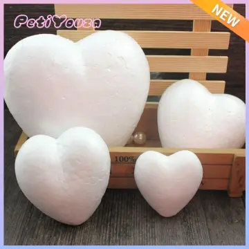 6/8.5/10/15cm New Kids Favors Wedding Decor Modelling Polystyrene White  Craft Balls Styrofoam Heart Foam Mould Party Decoration