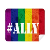 Ally LGBT Rainbow Pattern Cleaning Cloth Screen Cleaner 2pcs Suede Fabric Lens Cleaners