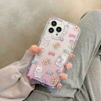 เคสเคสโทรศัพท์ภาพดอกไม้หูกระต่ายน่ารักสำหรับ Samsung A54 5G,A34 A53 A52 A33 A73 A72 A23 A71 A50ฝา S23 S21พิเศษ FE ใส