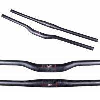 ไม่มีโลโก้3K คาร์บอนไฟเบอร์แมตต์จักรยาน Handlebar จักรยานเสือภูเขาแบน/Rise Handlebars สำหรับก้านยึด31.8มม.,ยาว700-760มม.