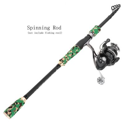 2.1m2.4m2.7m Camouflage Green Carbon Fiber Lure Fishing Rod Spinning Casting Rod escopic Ultra Light Travel Fishing Pole