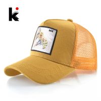 Snapback Mesh Baseball Cap Men Outdoor Casual Visor Bone Casquette Womens Fashion Trucker Cap With Bee Patch Unisex Hip Hop Hat