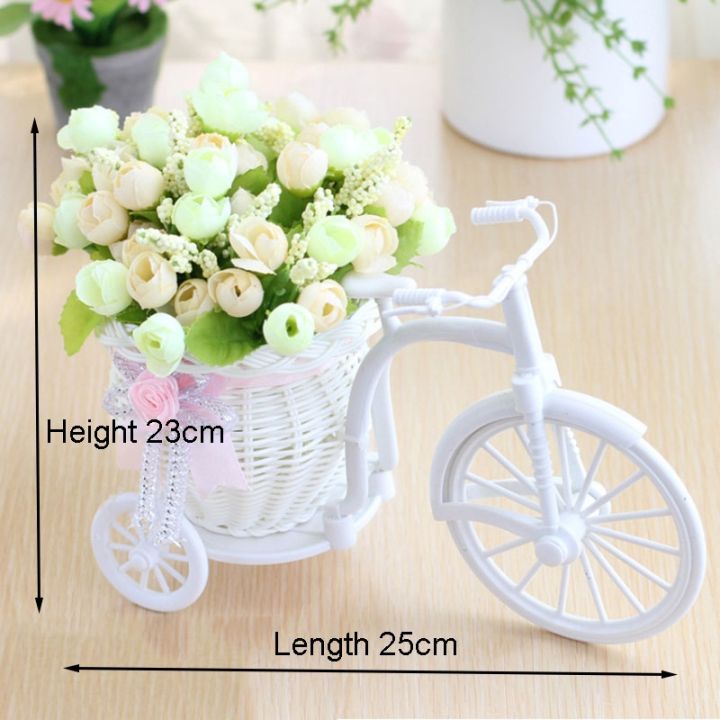 artificial-flowers-silk-roses-rattan-bike-vase-plastic-bicycle-desktop-decorative-rose-bonsai-plant-outdoor-home-office-decor