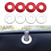 4Pcs Stainless Steel Door Lock Pins Cover Trim For Mercedes Benz C E GLC Class W205 Car Door Lock Ring Panel Sticker Accessories