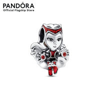 Pandora Marvel Scarlet Witch sterling silver charm with salsa red crystal transparent red cerise and