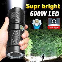 New Powerful LED Flashlight Built-in 12000mAh Rechargeable High Power Flash Light Long Shot Torch Light Waterproof Hand Lamp Rechargeable  Flashlights