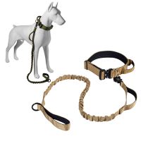 Durable Tactical Dog Collar Leash Military Adjustable Nylon German Shepard For Medium Large Walking Training Pet Accessories Collars