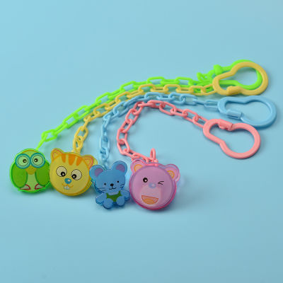 1Pcs Pacifier Clips Cartoon Animals Shape Safe PP Strap Pacifier Clip Chain Holders Newborn Baby Feeding Accessories