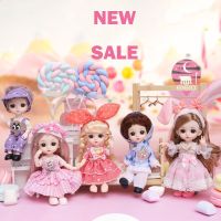 (Popular toys) ตุ๊กตาสำหรับสาวของเล่น BJD มินิ13ที่สามารถเคลื่อนย้ายร่วมเด็ก3D ตาโตที่สวยงาม DIY กับเสื้อผ้าแต่งตัว1/12แฟชั่น