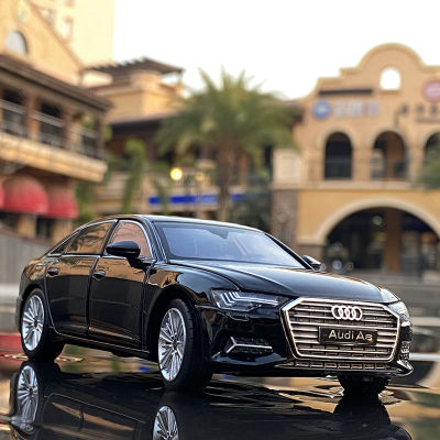 1:32 AUDI A6 Alloy Car Model Diecast &amp; Toy Metal Vehicle Car Model Collection Sound and Light High Simulation Childrens Toy Gift