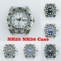 ●☒ Watch Case 44mm Fit NH35 NH36 Movement Sapphire Glass Stainless Steel Custom logo Dial Replacement Watch Accessories