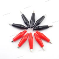 10pcs Test Alligator Clip 28MM Black Red Cover Crocodile Testing Electrical for Meter Probe Clamp DIY Plastic Metal WB5TH