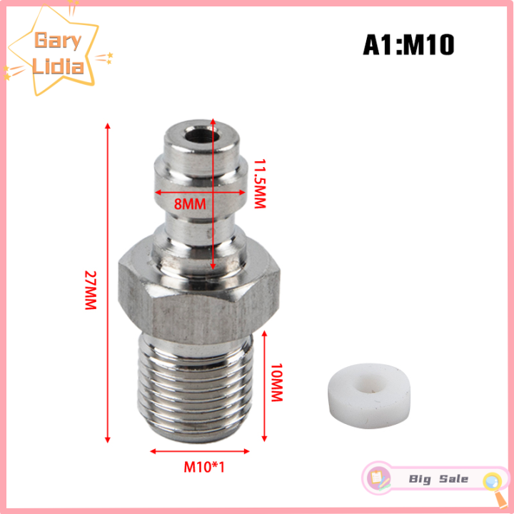 [Gary Lidia] PCP Paintball Pneumatic Quick Coupler 8mm M10x1 Male Plug