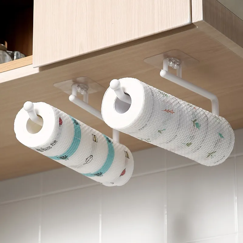 Adjustable Toilet Paper Holder Self-Adhesive Kitchen Toilet Roll