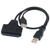 สายเคเบิลอะแดปเตอร์ USB 2.0ถึง SATA Serial ATA 15 7 22P สำหรับ2.5 "; ฮาร์ดไดรฟ์แล็ปท็อป HDD