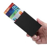 Dompet Kartu Bank Aluminium Dompet Kartu Kredit Perisai Rfid Set Kotak Kartu Tempat Kartu Bisnis Logam Warna Merah Hitam Biru Emas Putih