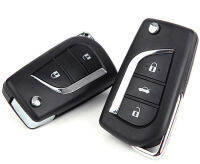 2ปุ่ม3ปุ่มพลิกพับเปลือกกุญแจรีโมทกรณีสำหรับ Toyota Camry Reiz RAV4 Vios Key Fob ปก