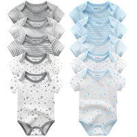 Newborn Boy Clothes 5Pcs Star Print Infant Bodysuit Casual Baby Girl Summer Jumpsuits Set Kids Babys Costumes ropa para bebes