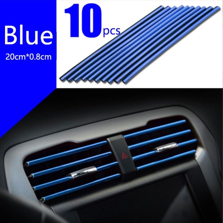 10pcs-20cm-universal-car-air-conditioner-outlet-decorative-u-shape-moulding-trim-strips-decor-car-interior-styling-accessories