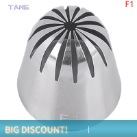 ?【Lowest price】TANG ท่อขนาดใหญ่หัวฉีดเค้กครีมตกแต่งสแตนเลสไอซิ่ง Tips Tools