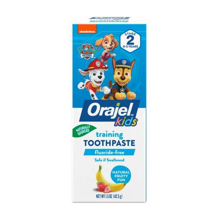 ยาสีฟันผสมฟลูออไรด์สำหรับเด็ก-orajel-paw-patrol-anticavity-fluoride-toothpaste-42-5g-พร้อมส่งที่ไทย