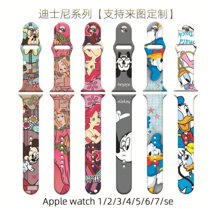 mickey-stitch-สำหรับ-apple-watch-band-12-3-4-5-6-7-se-ซิลิโคน-smartwatch-watchband-สร้อยข้อมือ-iwatch-40มม-38มม-42มม-44มม