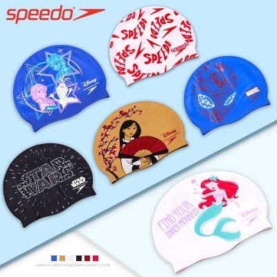 Swimming Gear Speedo Speedo swimming cap Disney series The Little Mermaid 2-6 cartoon waterproof childrens silicone swimming cap