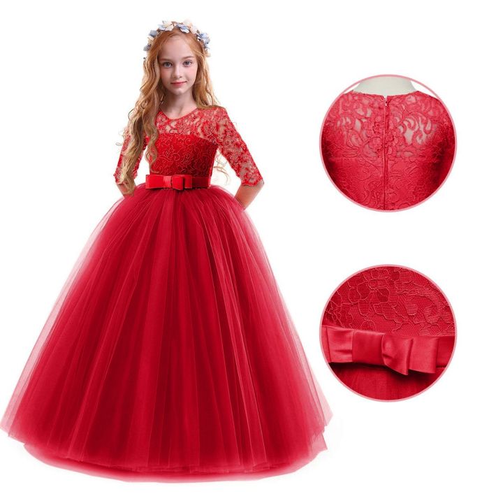 child-girls-dress-for-new-year-lace-bowknot-princess-wedding-flower-girls-performance-formal-tutu-dress-2022