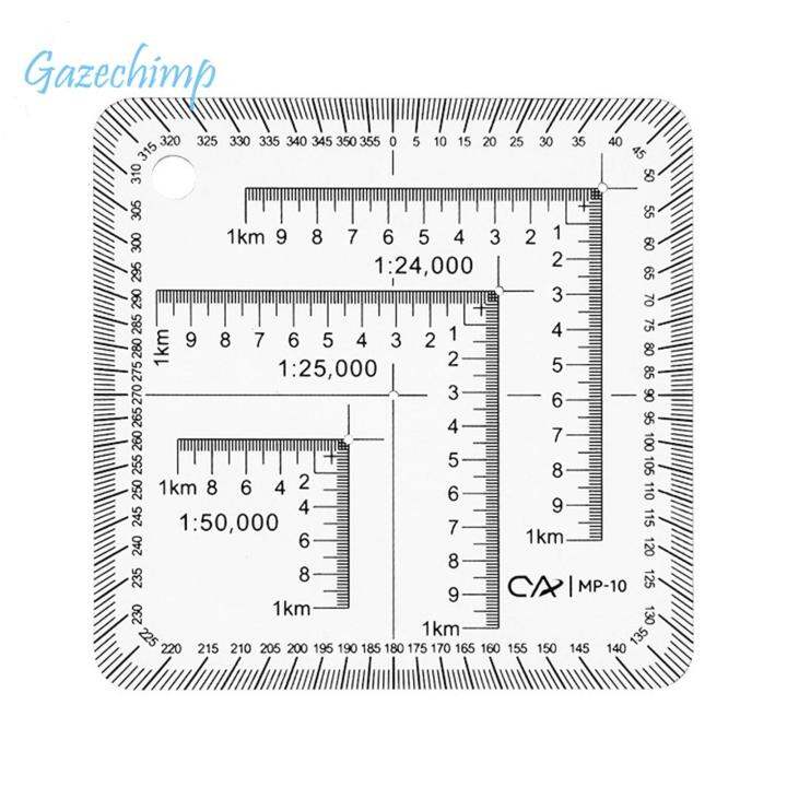 Gazechimp Utm Corner Rulers Maptool Map Reading Durable Degrees 1/ ...