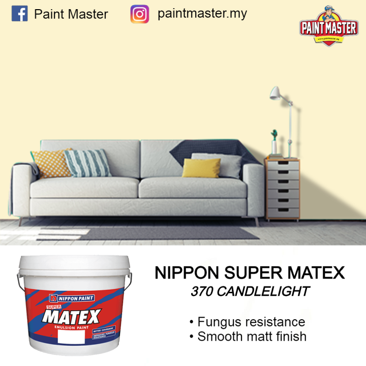 7L NIPPON SUPER MATEX 370 CANDLELIGHT - Matt Finished Interior Acrylic ...