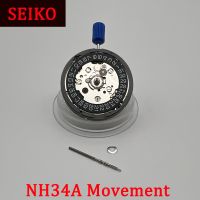 【YF】 NH34 Automatic Japan NH34AGMT Machine 3/3.8Crown Black Calendar High Precision Compatible 4R34 Movement Watch Accessories