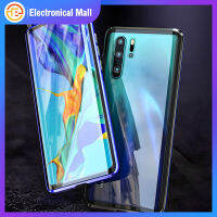 สำหรับ Huawei P30 Pro/P30ไลท์/P30ฝาครอบกระจกด้านหน้าด้านหลังอลูมิเนียมหรูหราเคสโทรศัพท์ดูดซับแม่เหล็กโลหะ