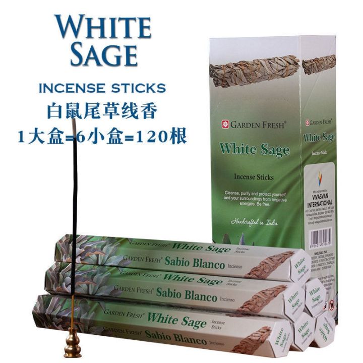 california-white-sage-joss-stick-incense-white-sage-blue-sage-aromatherapy-indian-purification-grass-incense