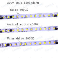 12V 220V ไฟ Led Strip,2835 120LEDsM,600led5M,ไม่ตกแต่งกันน้ำ,สีขาวสีขาวอบอุ่นสีขาว Nuetral
