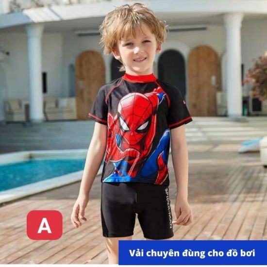 Đồ bơi bé trai hình siêu nhân nhện 10-40kg - ảnh sản phẩm 2