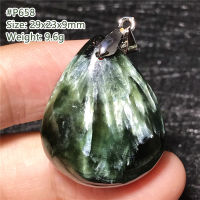 Top Natural Green Seraphinite Pendant For Women Lady Man Healing Crystal Gift Heart Beads Stone Silver Gemstone Jewelry AAAAA