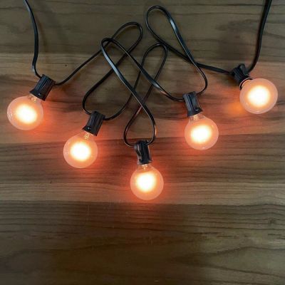 8M 25X G40 Globe String Lights with Milky Bulbs Connectable Backyard Patio Lights Decorative Outdoor Garland Home Wedding Party