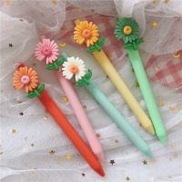 【LZ】❈  Creative Margarida Glitter Gel Pen Novel Papelaria Escola e Fornecimento de Escritório Recreação Bonito Kawaii 5 pcs