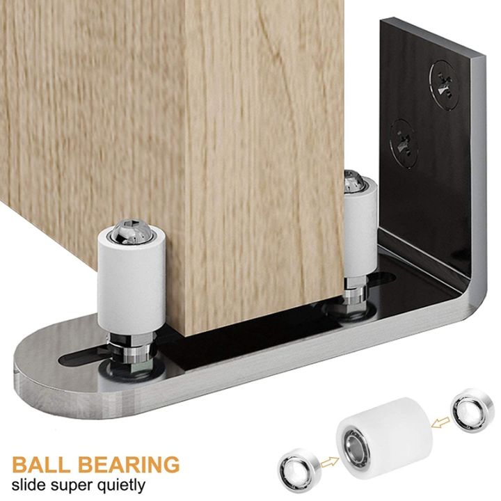 modern-chrome-sliding-barn-door-floor-guide-ball-bearings-adjustable-stay-roller-wall-mount-system-for-all-size-door