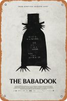 โปสเตอร์ภาพยนตร์ Babadook ป้ายป้ายดีบุกตกแต่งผนังโลหะย้อนยุควินเทจสำหรับบ้านบาร์คาเฟ่ตกแต่งผนังบาร์ขนาด8X12นิ้ว