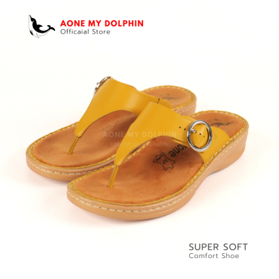 Aone My Dolphin[ลิขสิทธิ์แท้] WD59 - (รุ่นใหม่) รองเท้าผู้หญิง รองเท้าแตะแบบมีหูหนีบไม่มีสายรัดส้น รองเท้าเพื่อสุขภาพ ตรงปก ออกใบกำกับภาษีได้