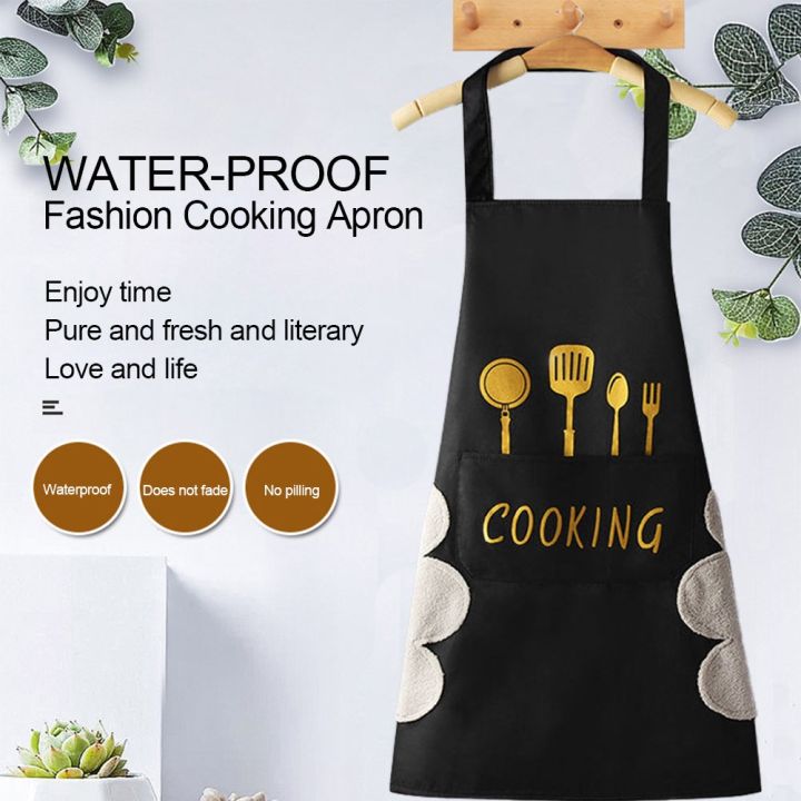 cute-cotton-kitchen-apron-household-oil-proof-coffee-chef-hand-wipe-sleeveless-apron-with-big-pocket-women-bake-bbq-accessories