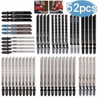 FOXBC T-Shank Jigsaw Blades 52PCS Woodworking for Wood Metal Cutting fits Dewalt Bosch Makita jigsaws