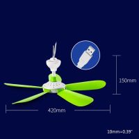 Holiday Discounts 5W Remote Control Timing USB Ceiling Fan Air Cooler 5 Blades USB Fans For Bed Camping Outdoor Hanging Camper Tents Hanging Fan