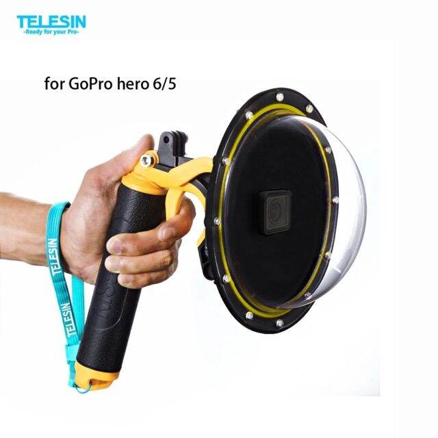 โดมพอร์ต-สำหรับโกโปร-7-6-5-พร้อมที่กดชัตเตอร์-gopro-7-6-5-2018-telesin-6-dome-port