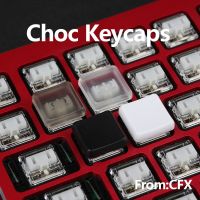 Choc Low Profile PBT Keycaps for Kailh Chocolate switch mechanical keyboard Ultra thin Blach White transparent Chocfox keycaps