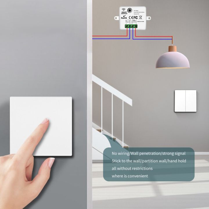 สวิตช์ไฟควบคุมรีโมต86ชนิด-rf433mhz-สวิตช์ติดผนังไร้สายแบบใช้แบตเตอรี่เองไม่จำเป็นต้องใช้แบตเตอรี่1-2แก๊งไม่ต้องใช้สายไฟ