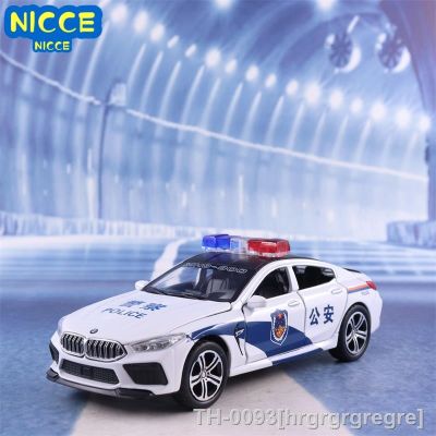 ☽♘❈ hrgrgrgregre Nicce 1:32 bmw m8 polícia modelo de carro brinquedos para o menino diecast brinquedo veículos do miúdo militar veículo luz som coleção