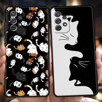 Cartoon Cat Phone Case for Samsung Galaxy A13 A14 A54 A73 A34 A51 A71 A22 A23 A32 A52 A01 A11 A21S A31 A41 Soft Shell Capas Bags Phone Cases